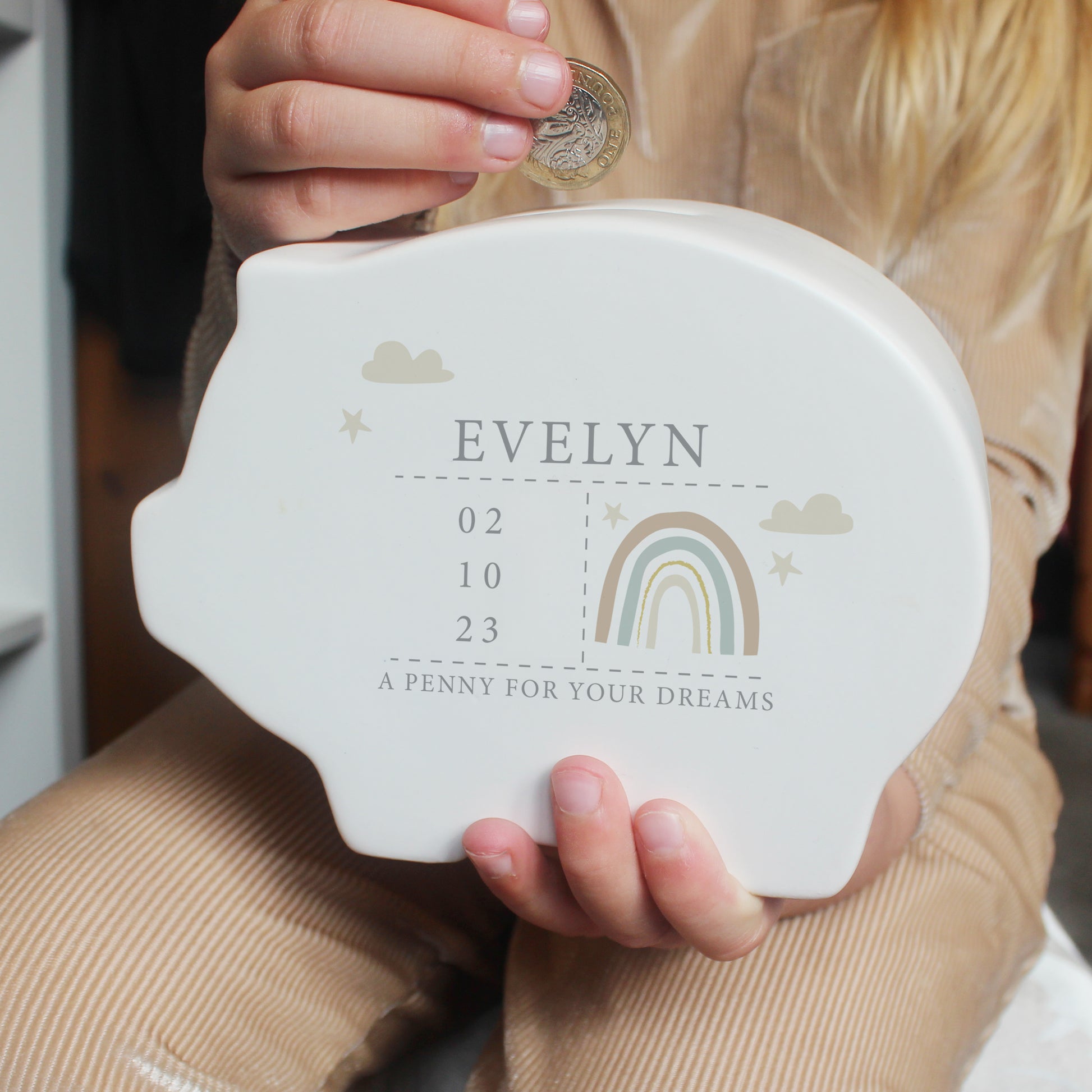 Personalised Rainbow Piggy Bank - image 4