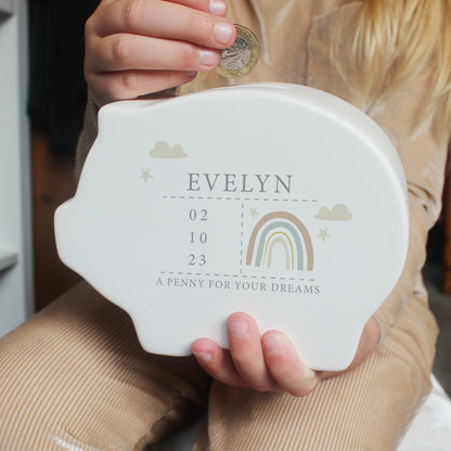 Personalised Rainbow Piggy Bank - image 4