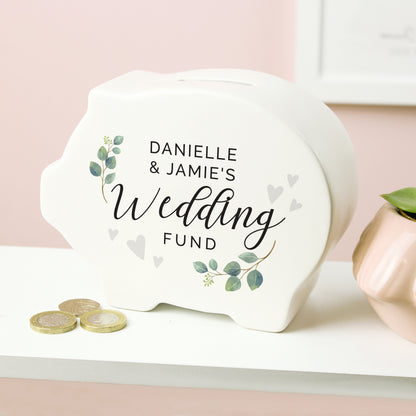 Personalised Wedding Piggy Bank from Heartfelt Gifts