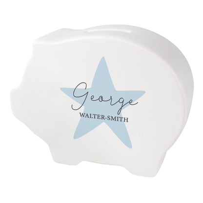 Personalised Blue Star Piggy Bank - image 5