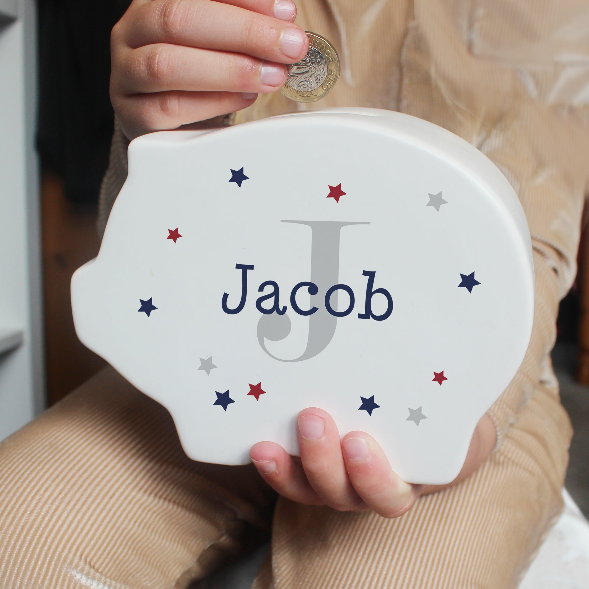 Personalised Name & Initial Piggy Bank - image 4