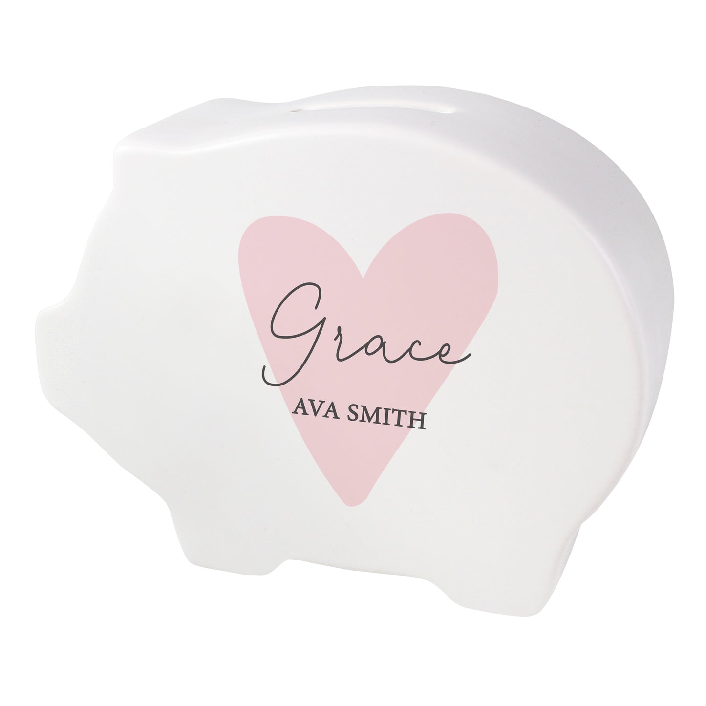 Personalised Pink Heart Piggy Bank - image 5