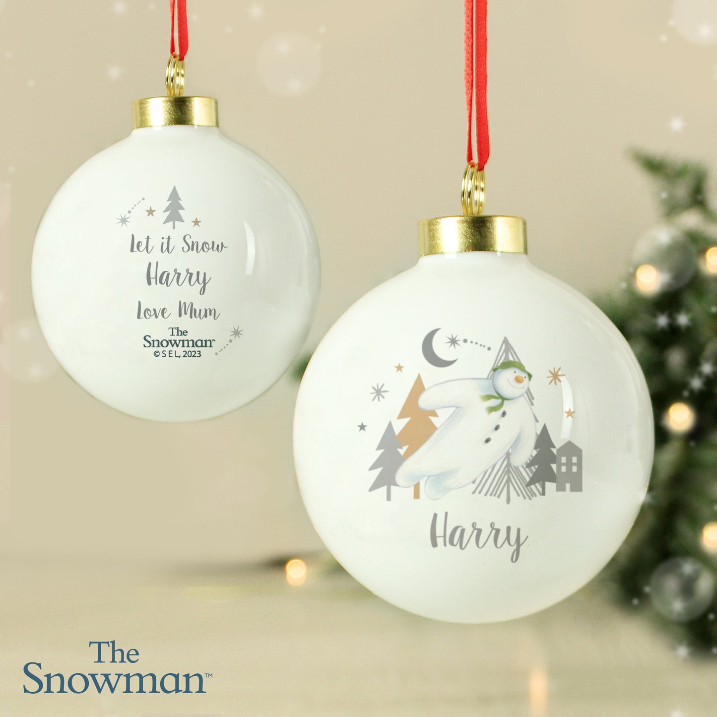 Personalised The Snowman Magical Adventure Bauble from Heartfelt Gifts