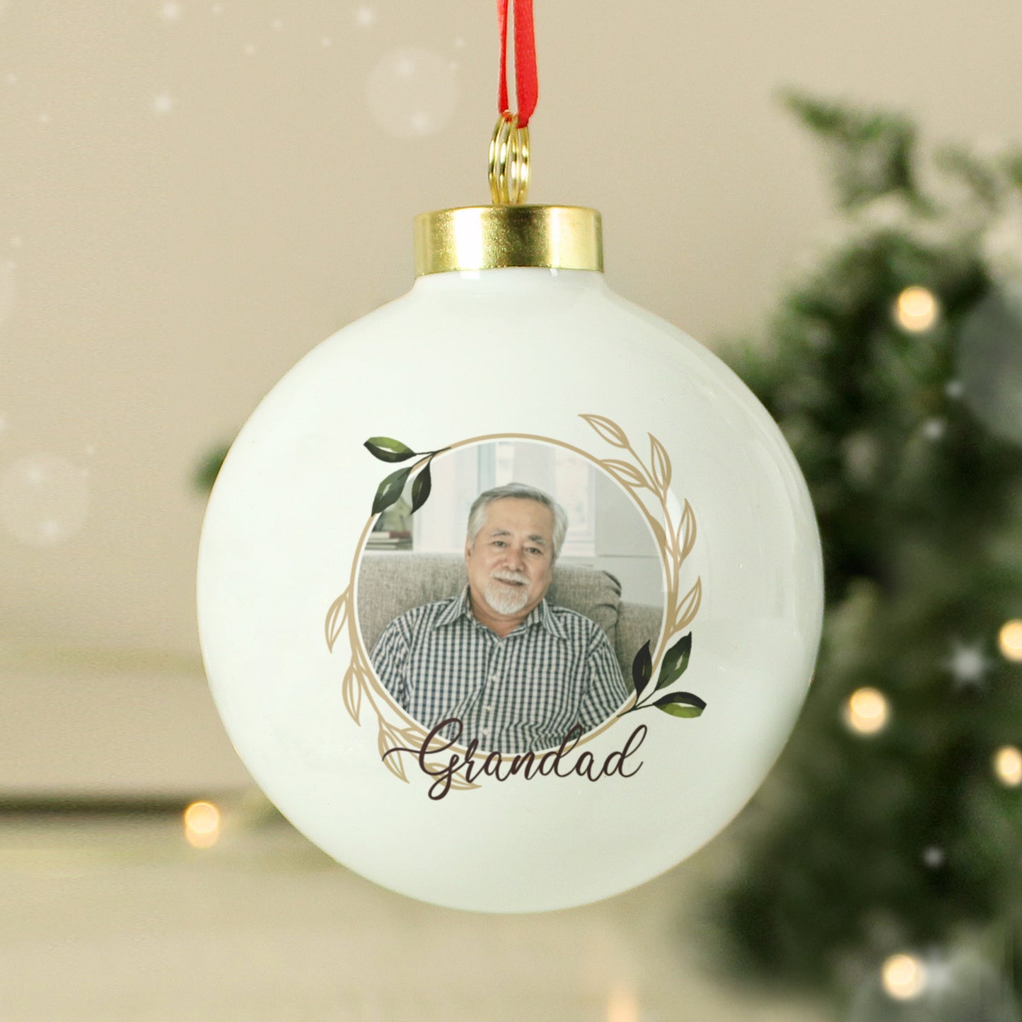 Personalised Photo Upload Memorial Bauble from Heartfelt Gifts