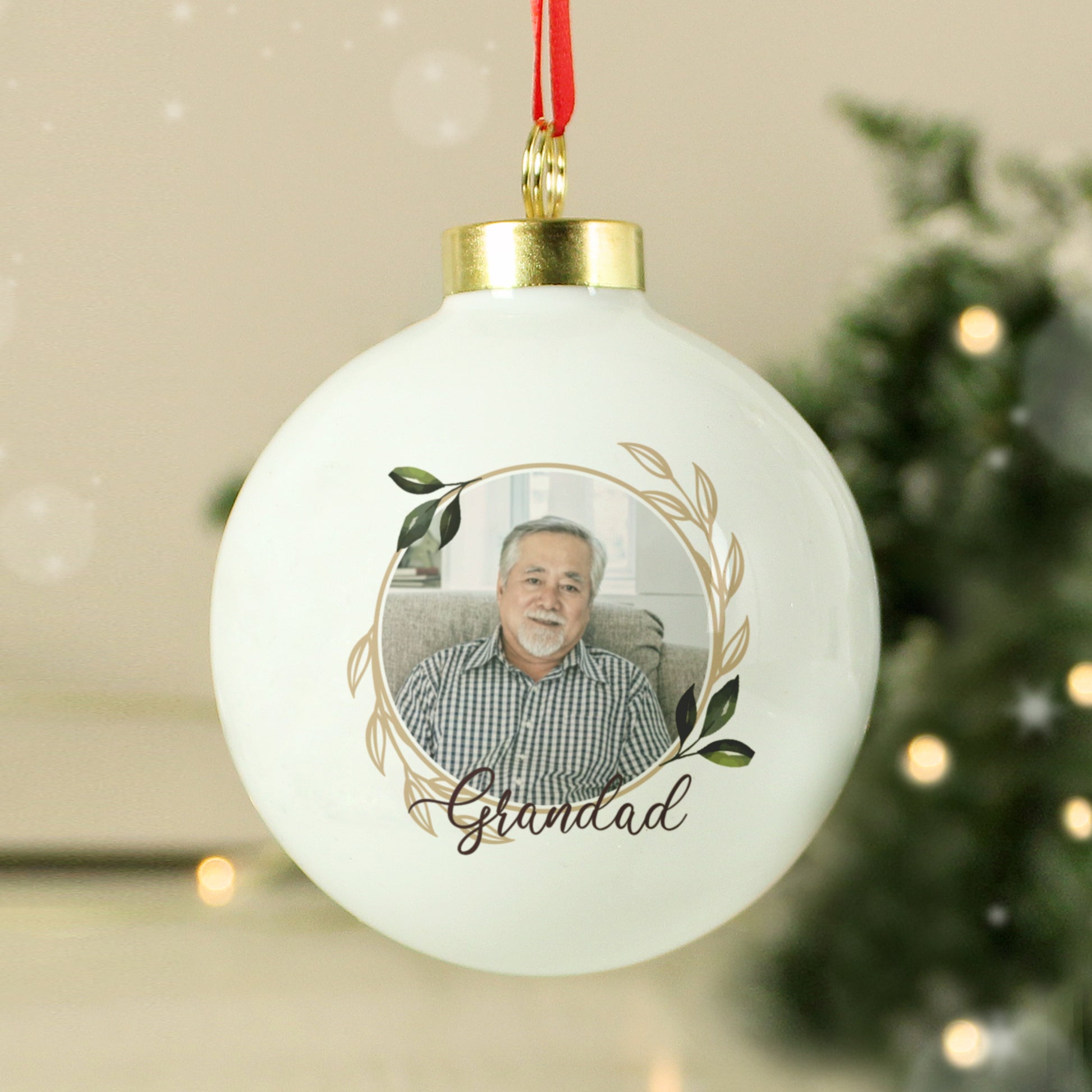 Personalised Photo Upload Memorial Bauble from Heartfelt Gifts