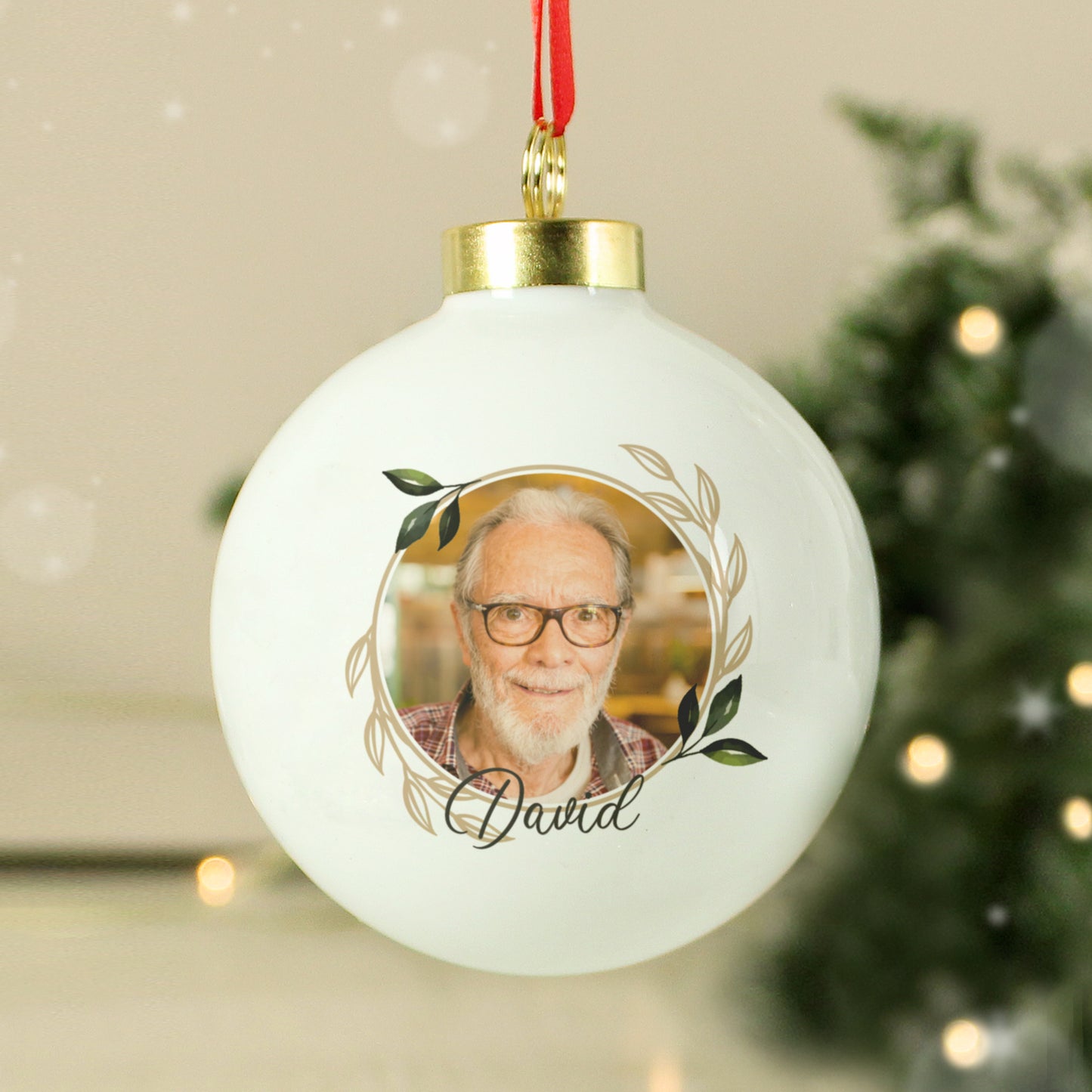 Personalised Photo Upload Memorial Bauble - image 6