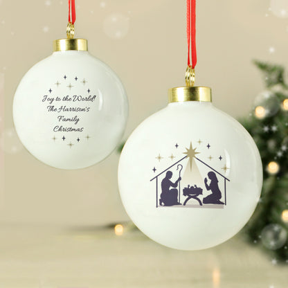 Personalised Nativity Bauble - image 3