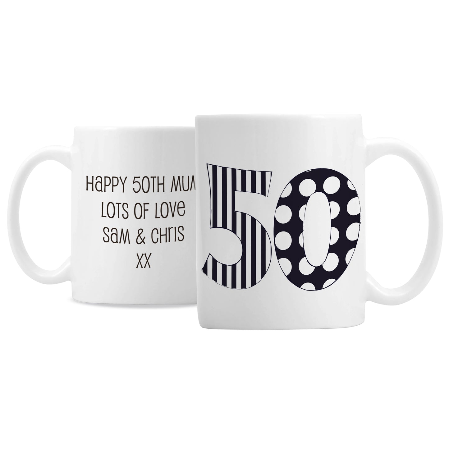 Personalised Monotone Numbers Mug - image 2