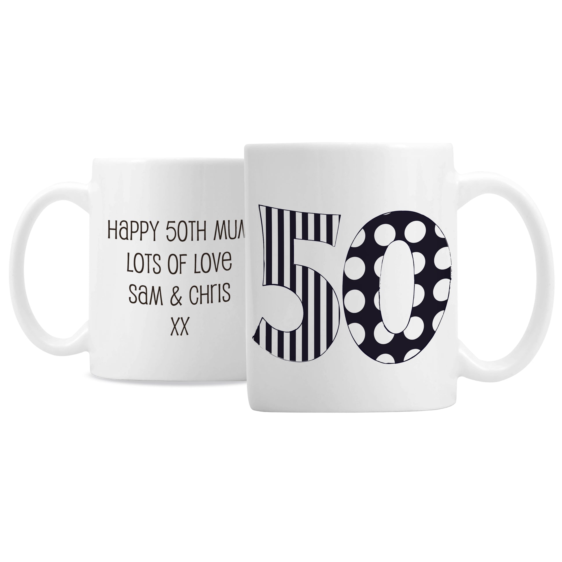 Personalised Monotone Numbers Mug - image 2