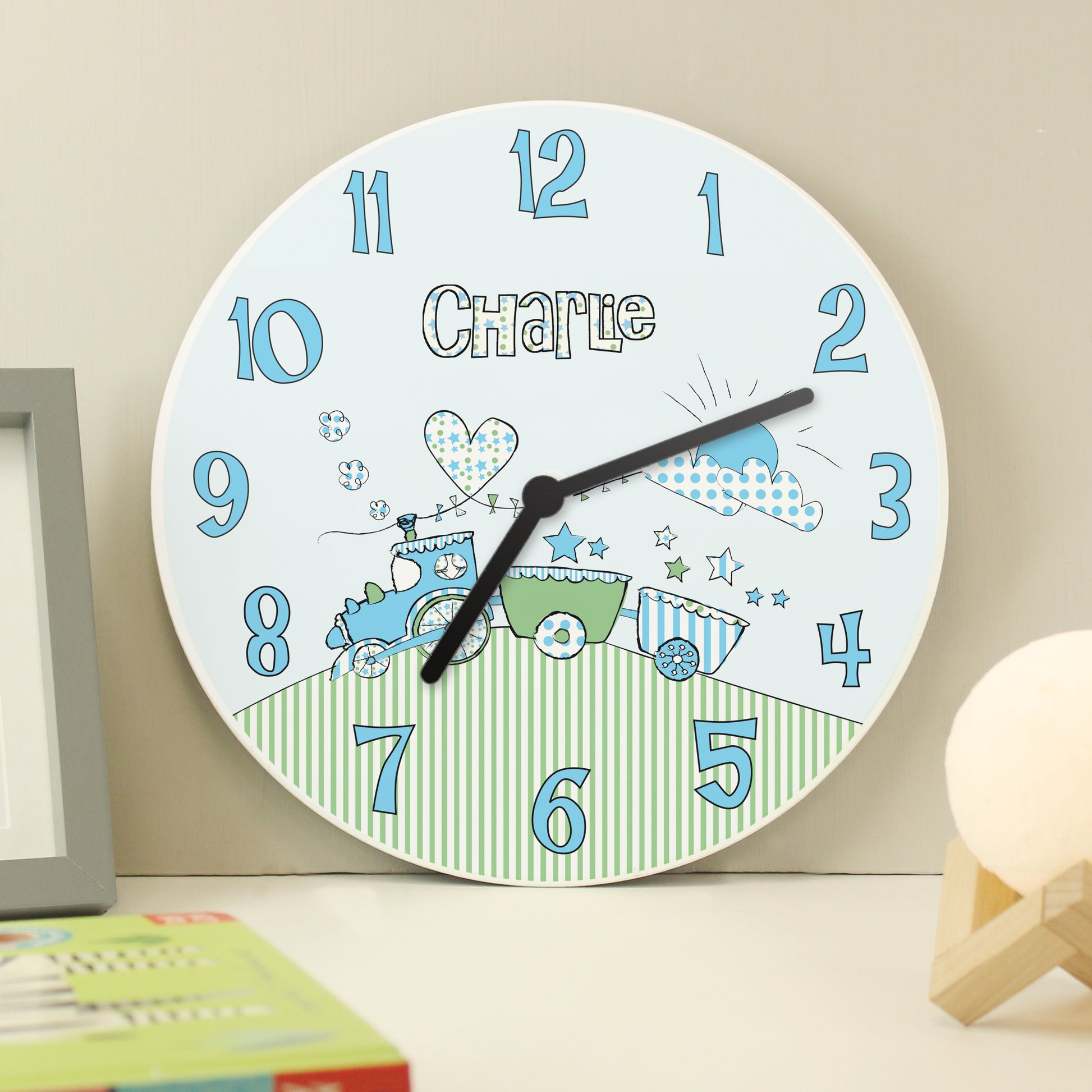 Personalised Whimsical Train Clock - image 3