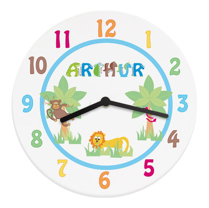 Personalised Blue Animal Alphabet Clock - image 5