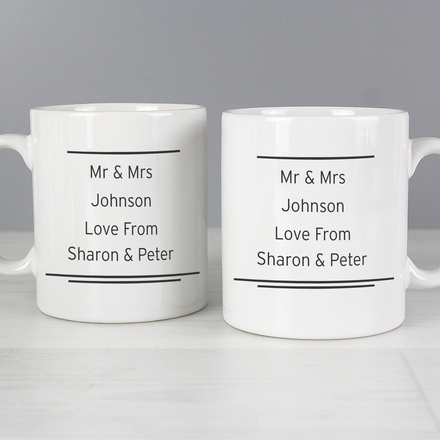 Personalised Classic Mr Right/Mrs Always Right Mug Set - image 3