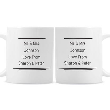 Personalised Classic Mr Right/Mrs Always Right Mug Set - image 4