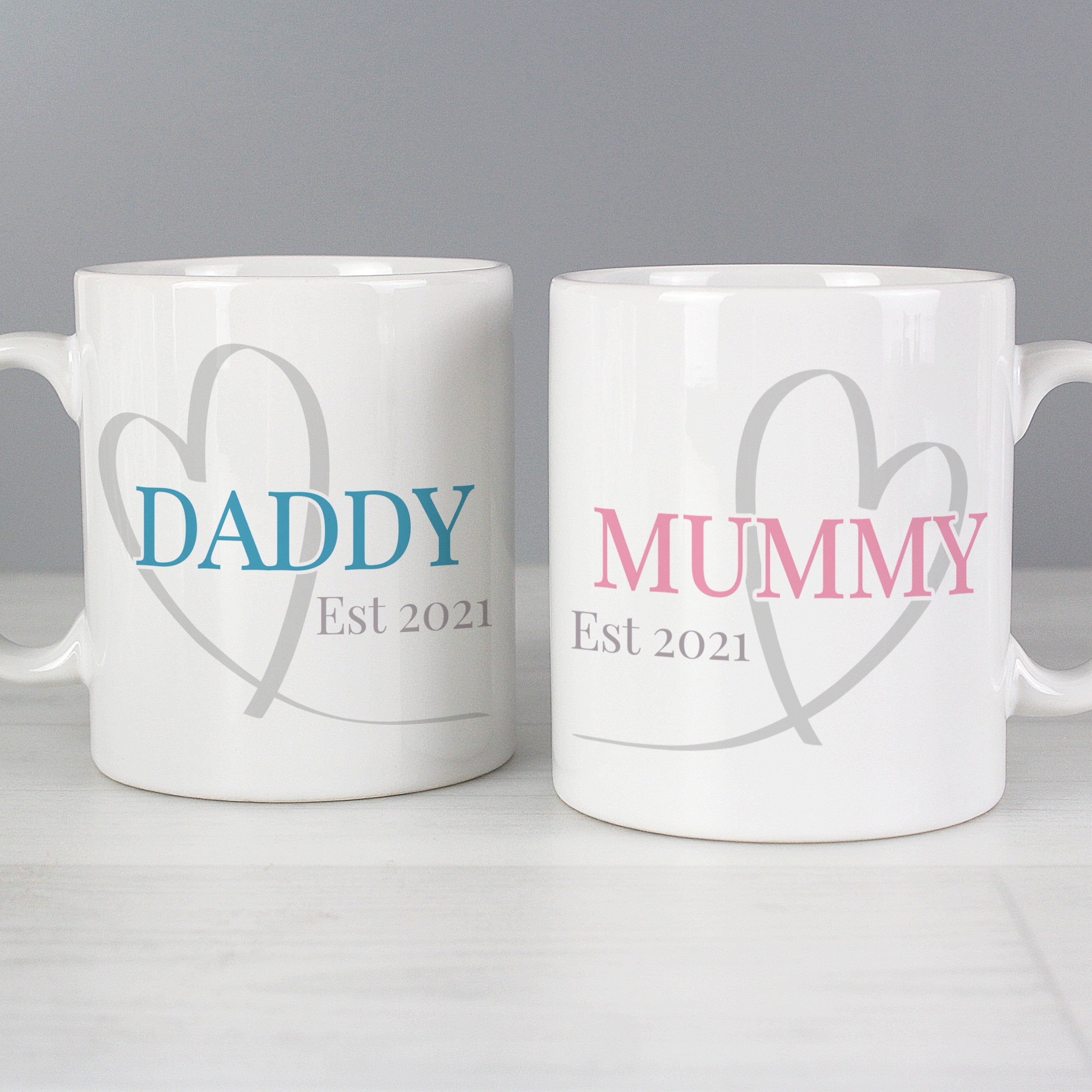 Personalised Mummy & Daddy Mug Set from Heartfelt Gifts