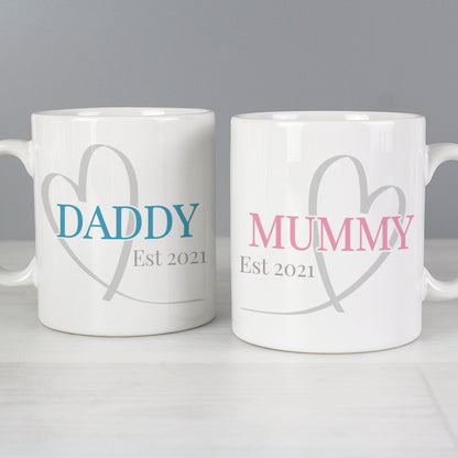 Personalised Mummy & Daddy Mug Set from Heartfelt Gifts