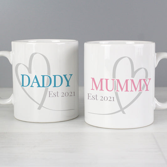 Personalised Mummy & Daddy Mug Set from Heartfelt Gifts