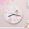 Personalised Fairy Princess Clock – Girls Bedroom Wall Clock Birthday Gift