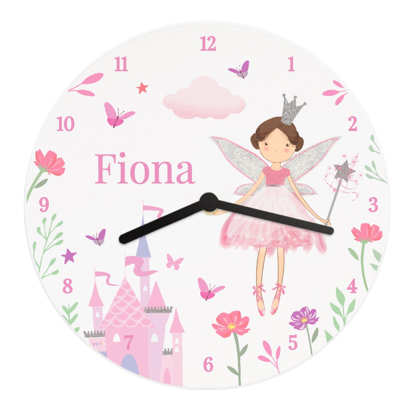 Personalised Fairy Princess Clock – Girls Bedroom Wall Clock Birthday Gift - image 4