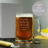 Engraved Personalised Glass Pint Stern Tankard