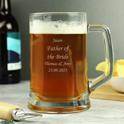 Engraved Personalised Glass Pint Stern Tankard - image 3