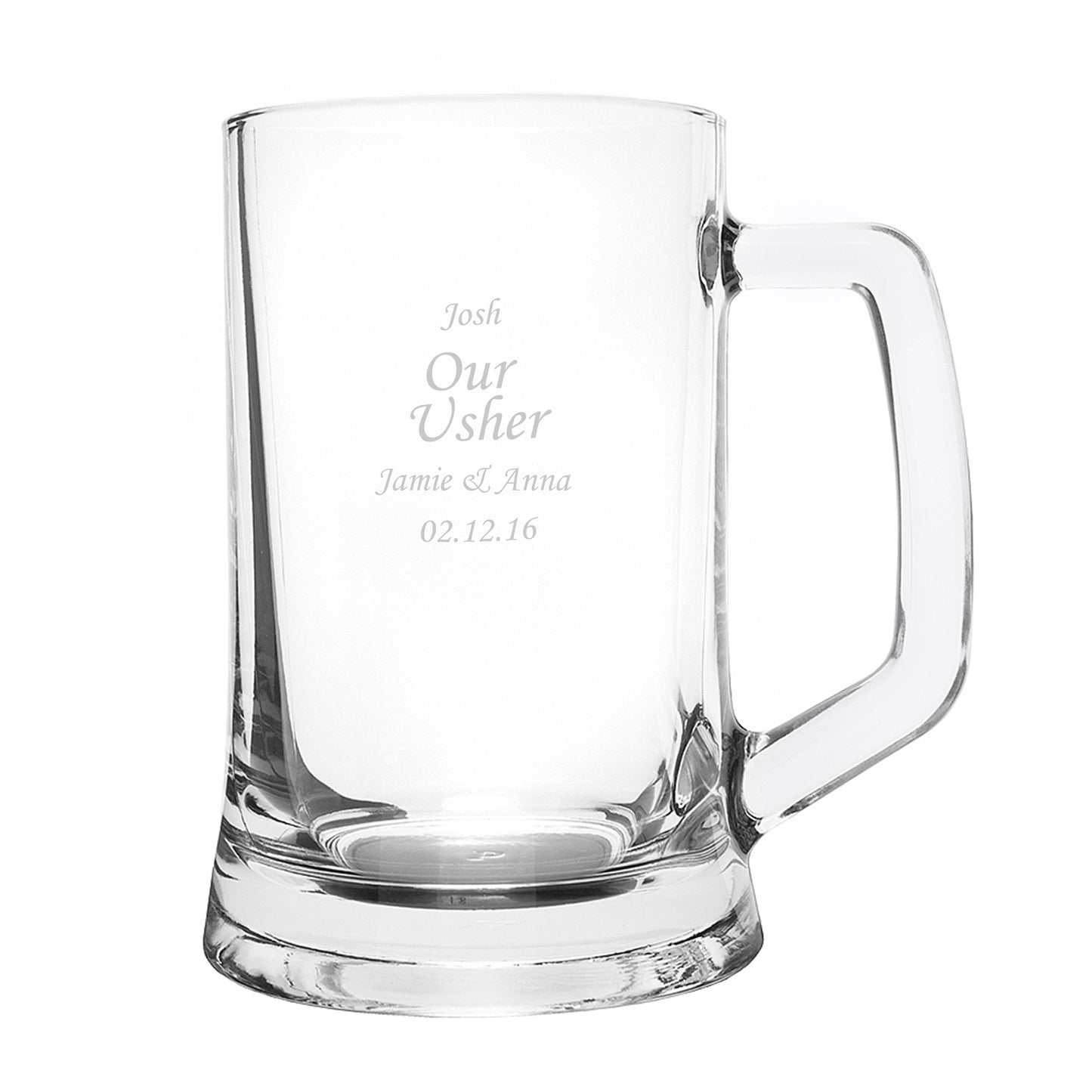 Engraved Personalised Glass Pint Stern Tankard - image 5