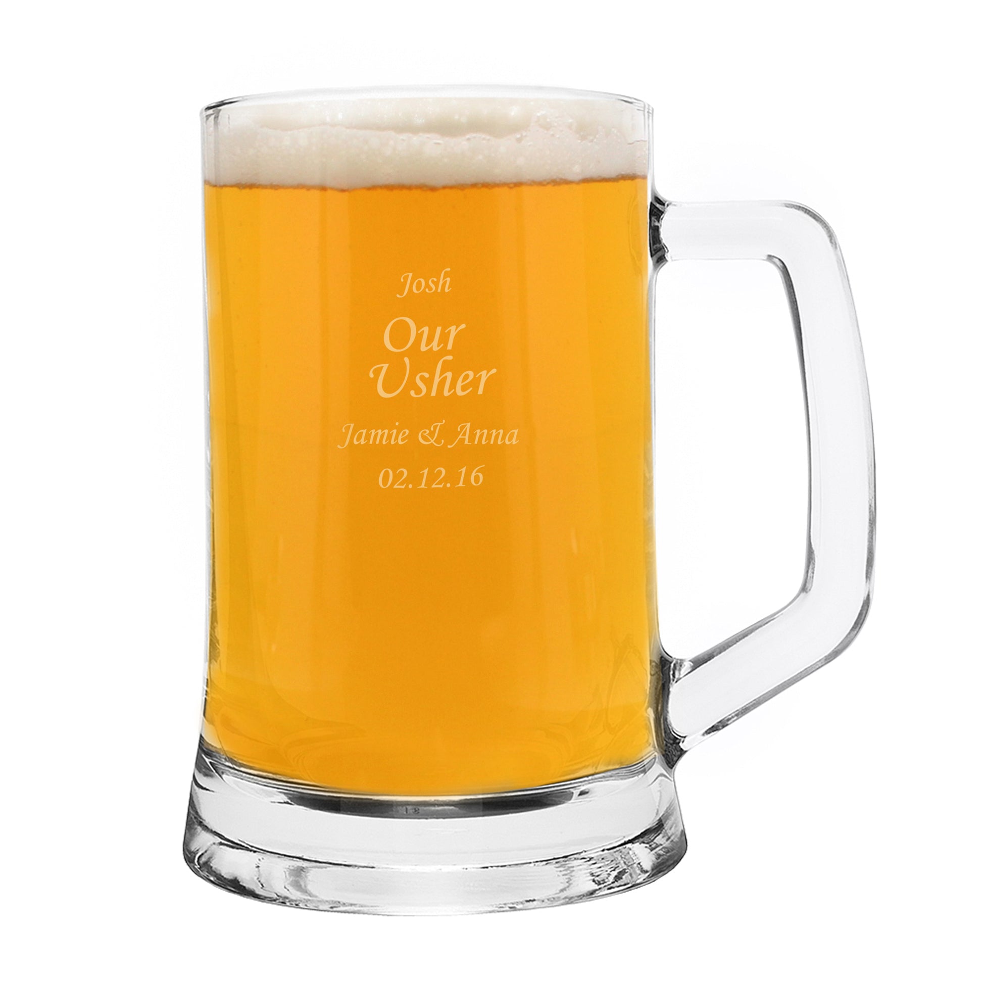 Engraved Personalised Glass Pint Stern Tankard - image 7