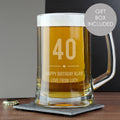 Personalised Big Age Glass Pint Stern Tankard from Heartfelt Gifts