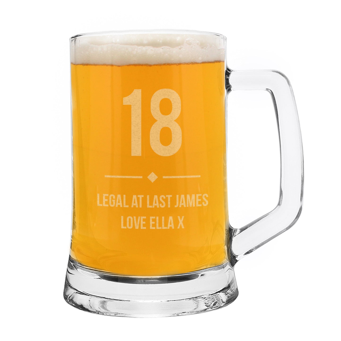 Personalised Big Age Glass Pint Stern Tankard - image 2