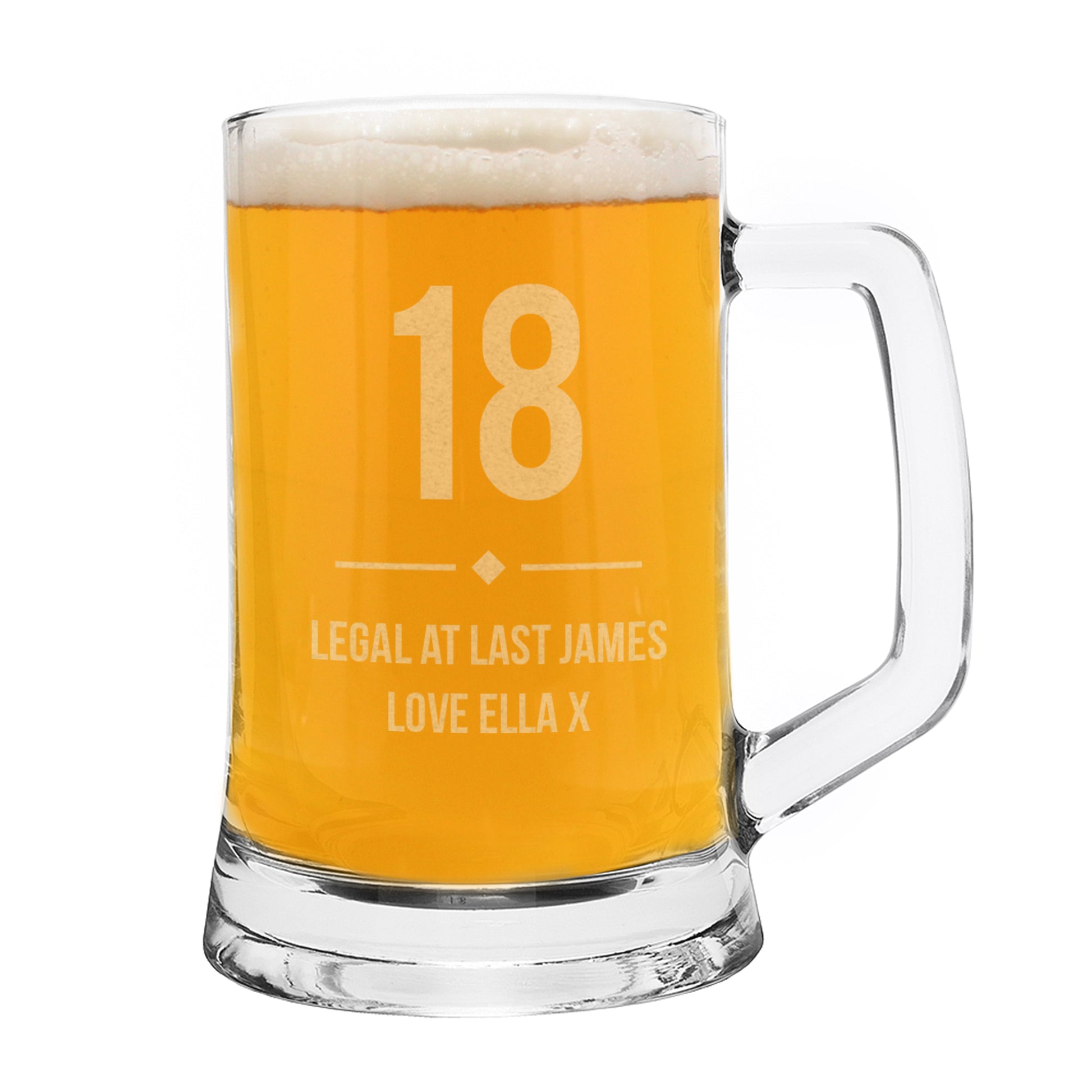 Personalised Big Age Glass Pint Stern Tankard - image 2