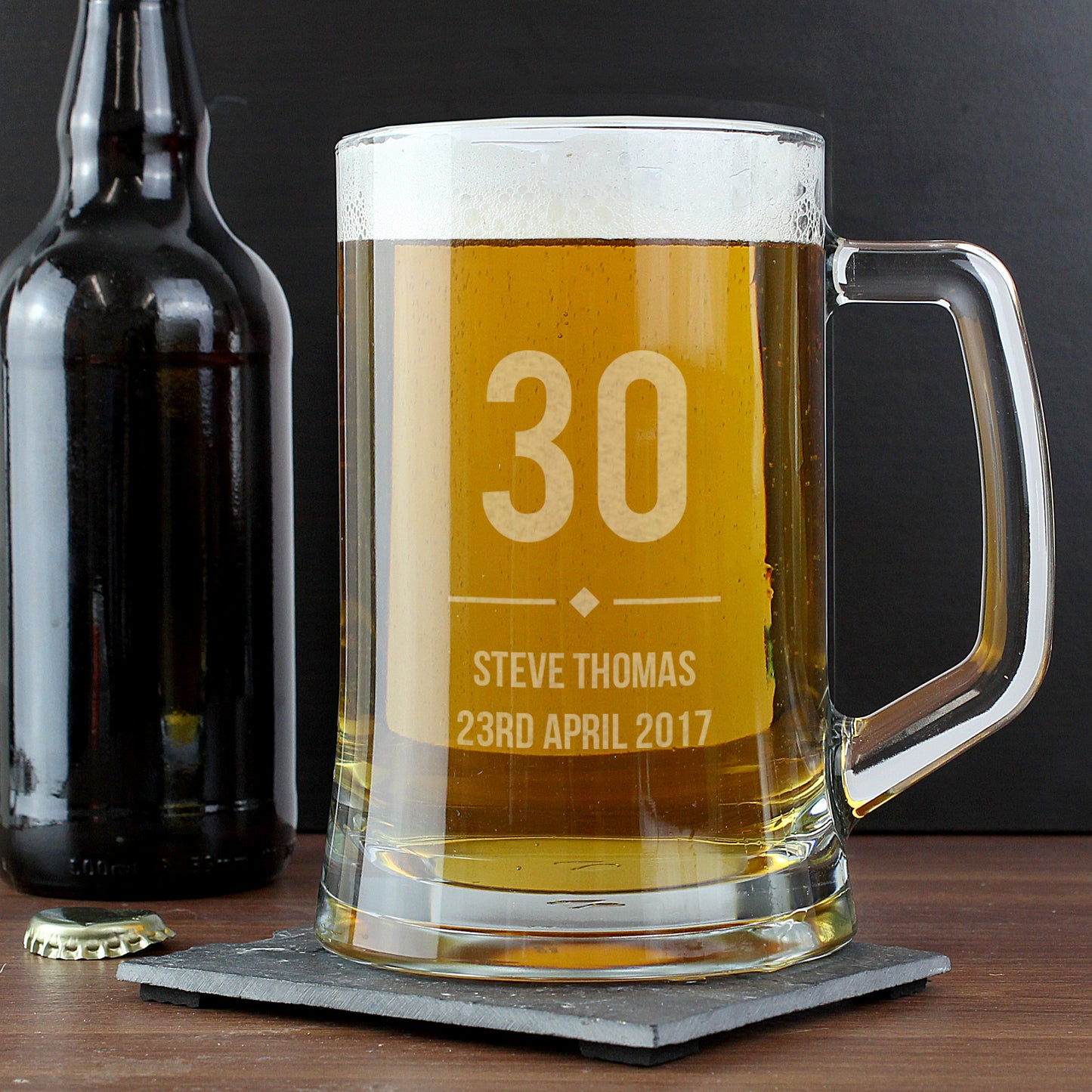 Personalised Big Age Glass Pint Stern Tankard - image 4