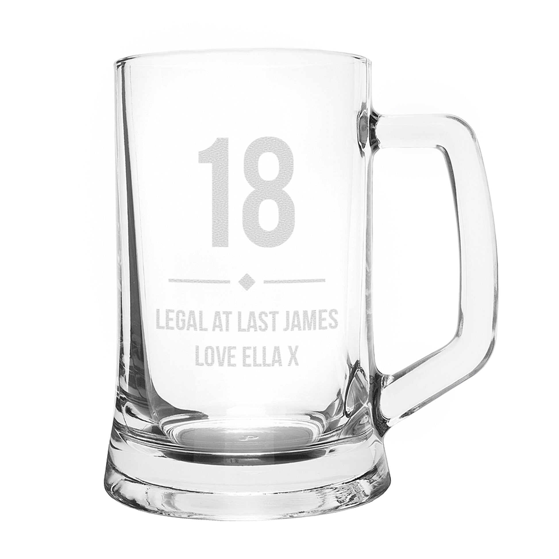 Personalised Big Age Glass Pint Stern Tankard - image 7