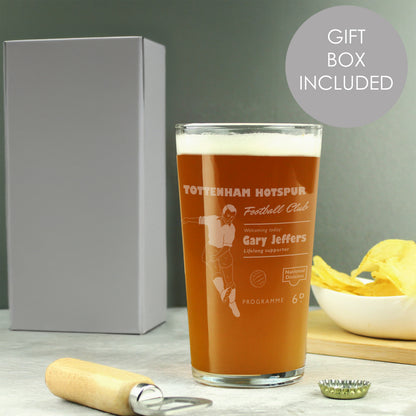 Personalised Vintage Football Supporter's Pint Glass from Heartfelt Gifts