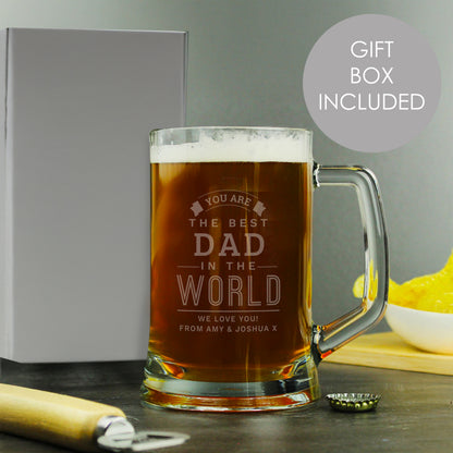 Personalised Best in The World Pint Stern Tankard from Heartfelt Gifts