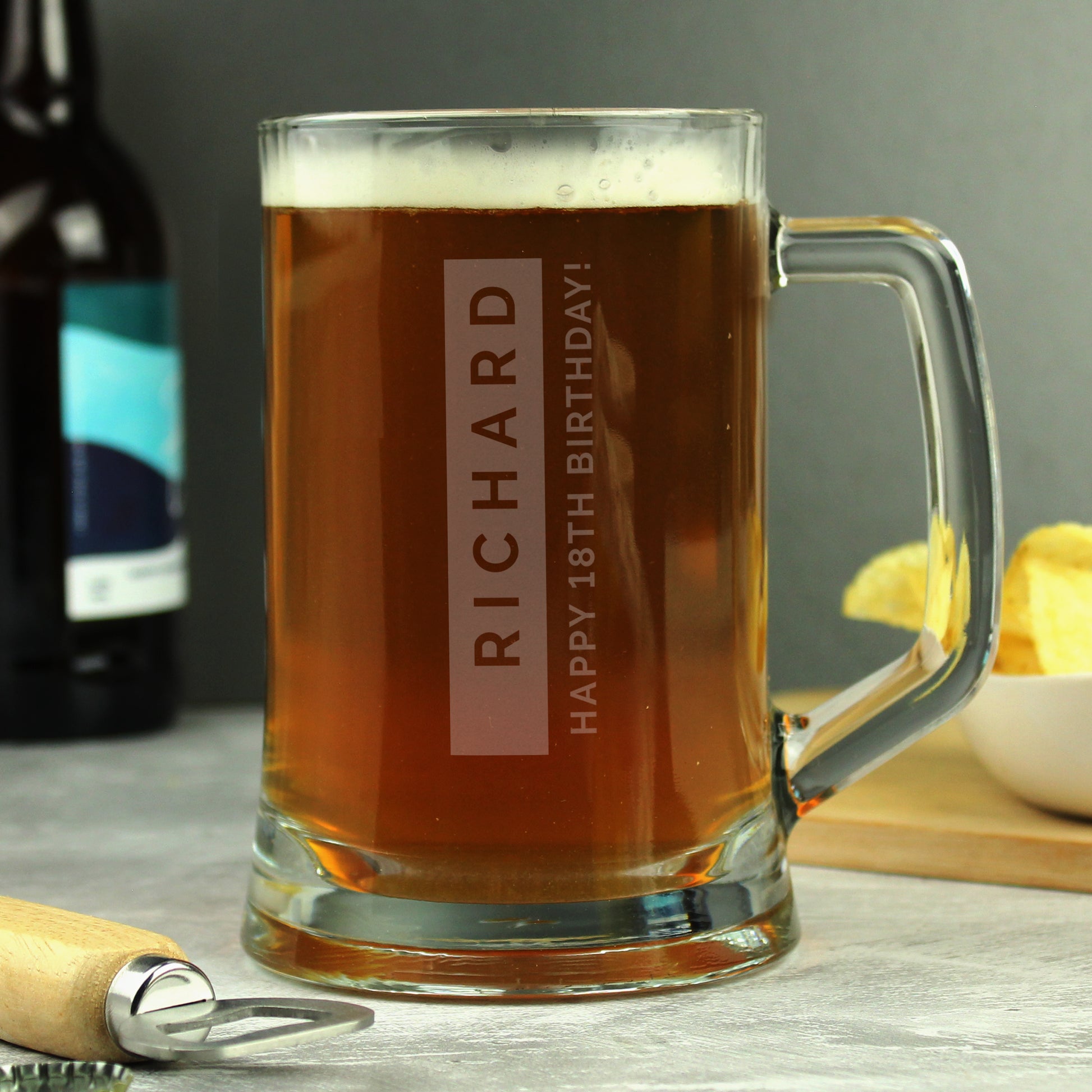 Personalised Free Text Stripe Pint Stern Tankard - image 4
