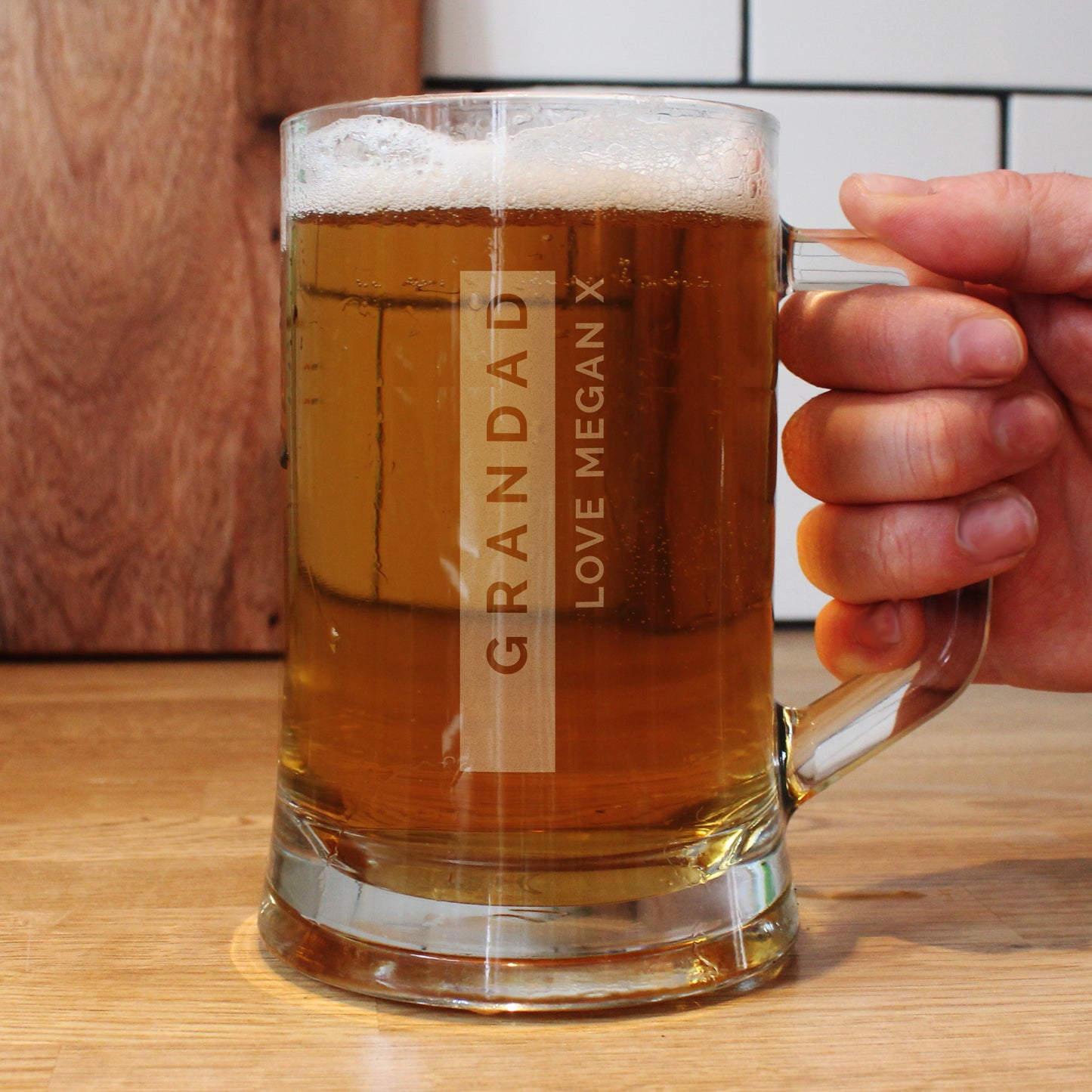Personalised Free Text Stripe Pint Stern Tankard - image 6