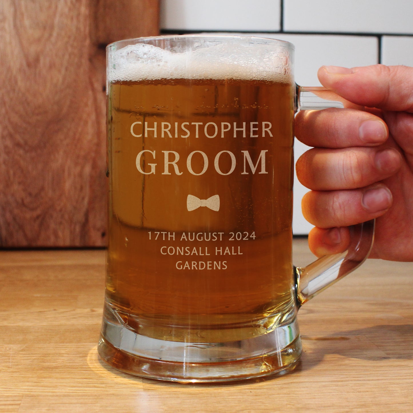 Personalised Groom Pint Stern Tankard - image 4