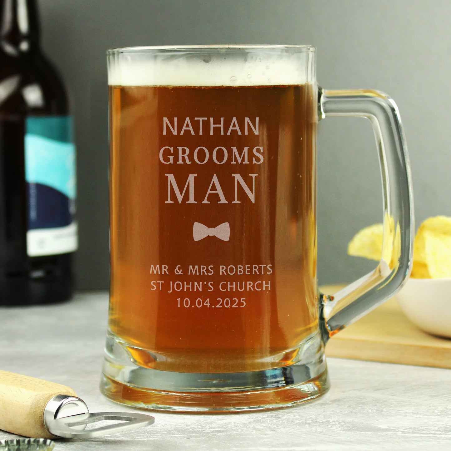 Personalised Groomsman Pint Stern Tankard - image 2