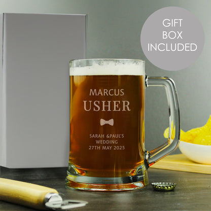 Personalised Usher Pint Stern Tankard from Heartfelt Gifts