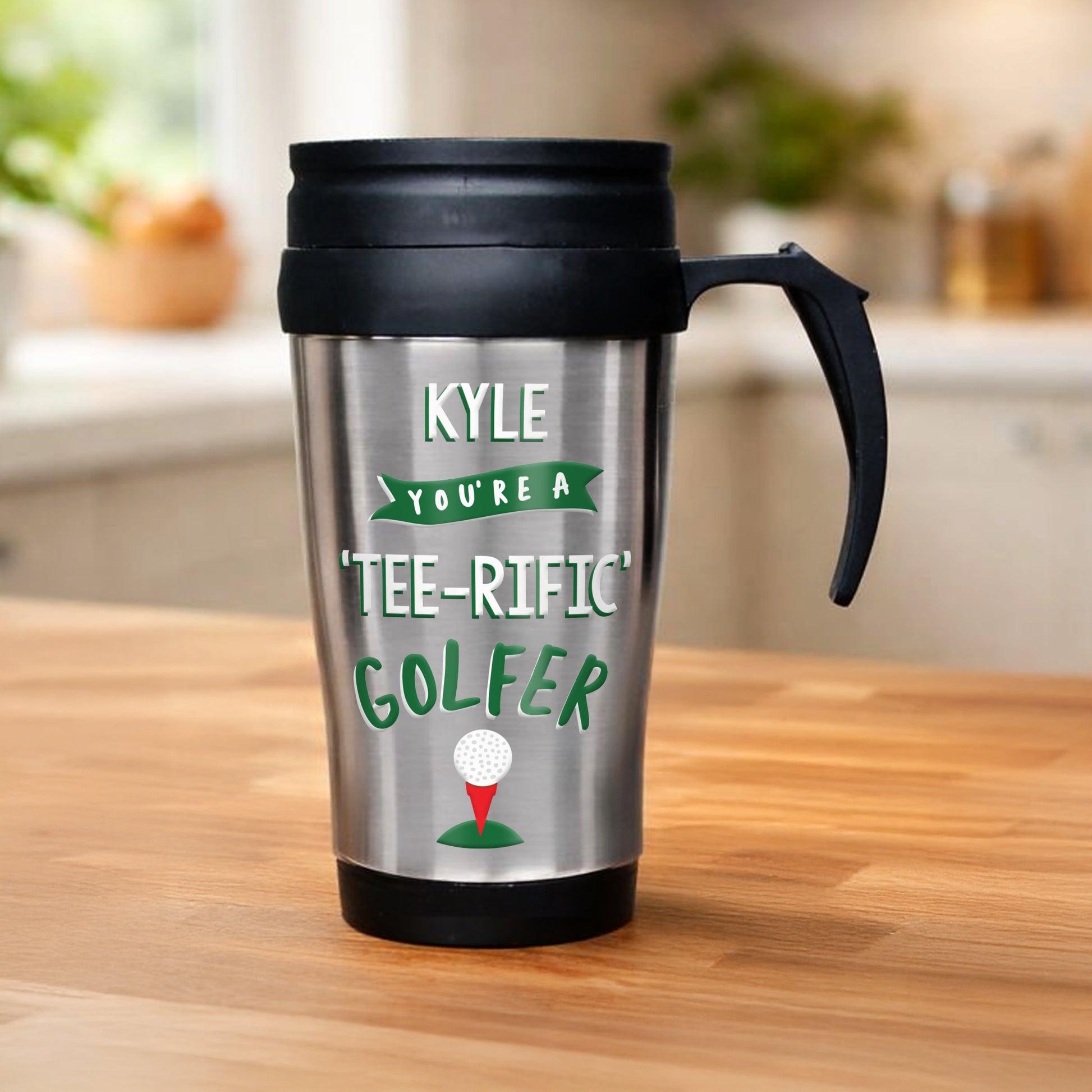 Personalised Golf Travel Mug from Heartfelt Gifts