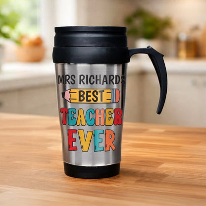 Personalised Best Teacher Thermal Mug from Heartfelt Gifts
