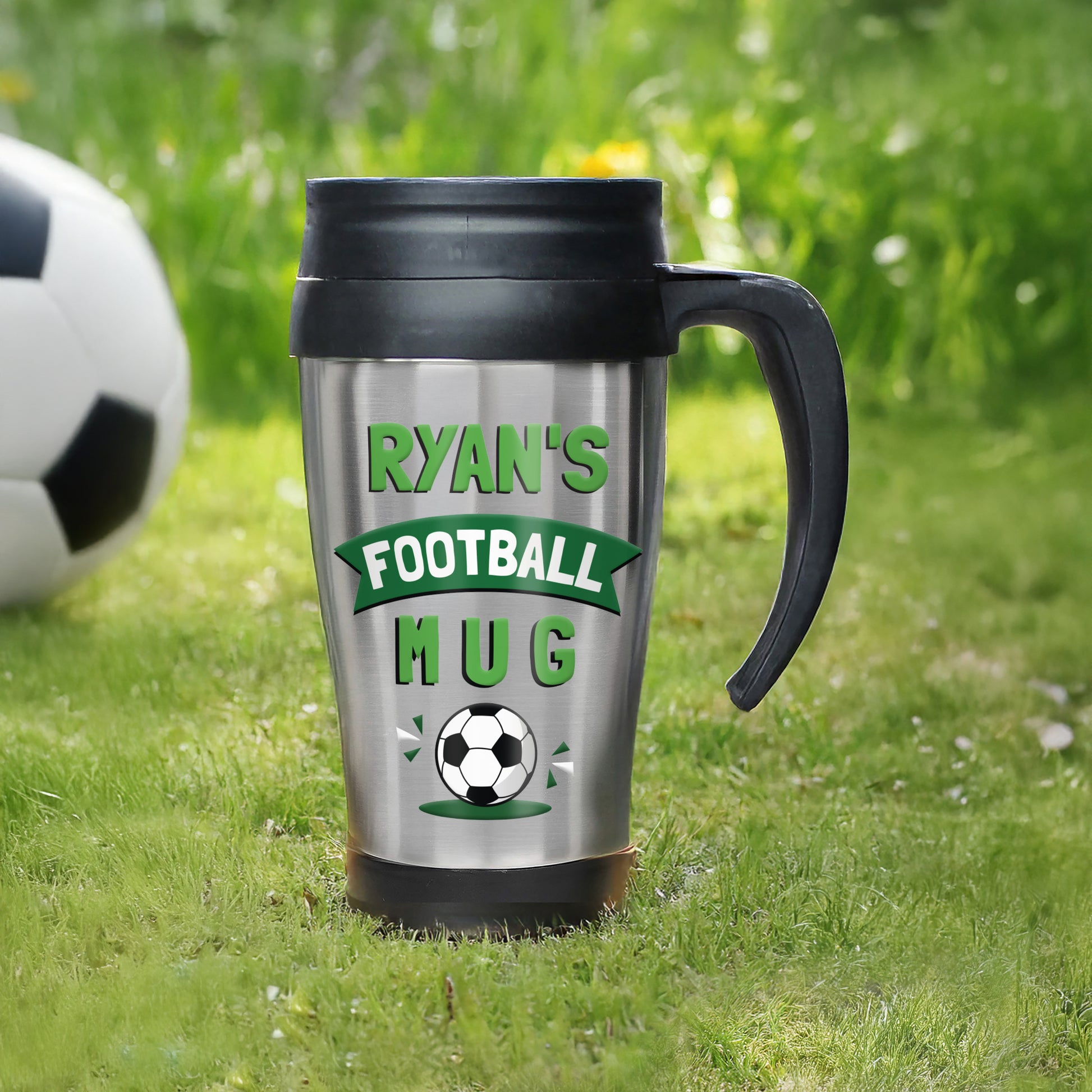 Personalised Football Thermal Mug - image 3