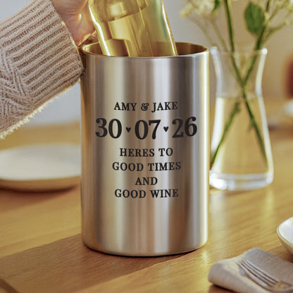 Personalised Big Date Wine Cooler from Heartfelt Gifts