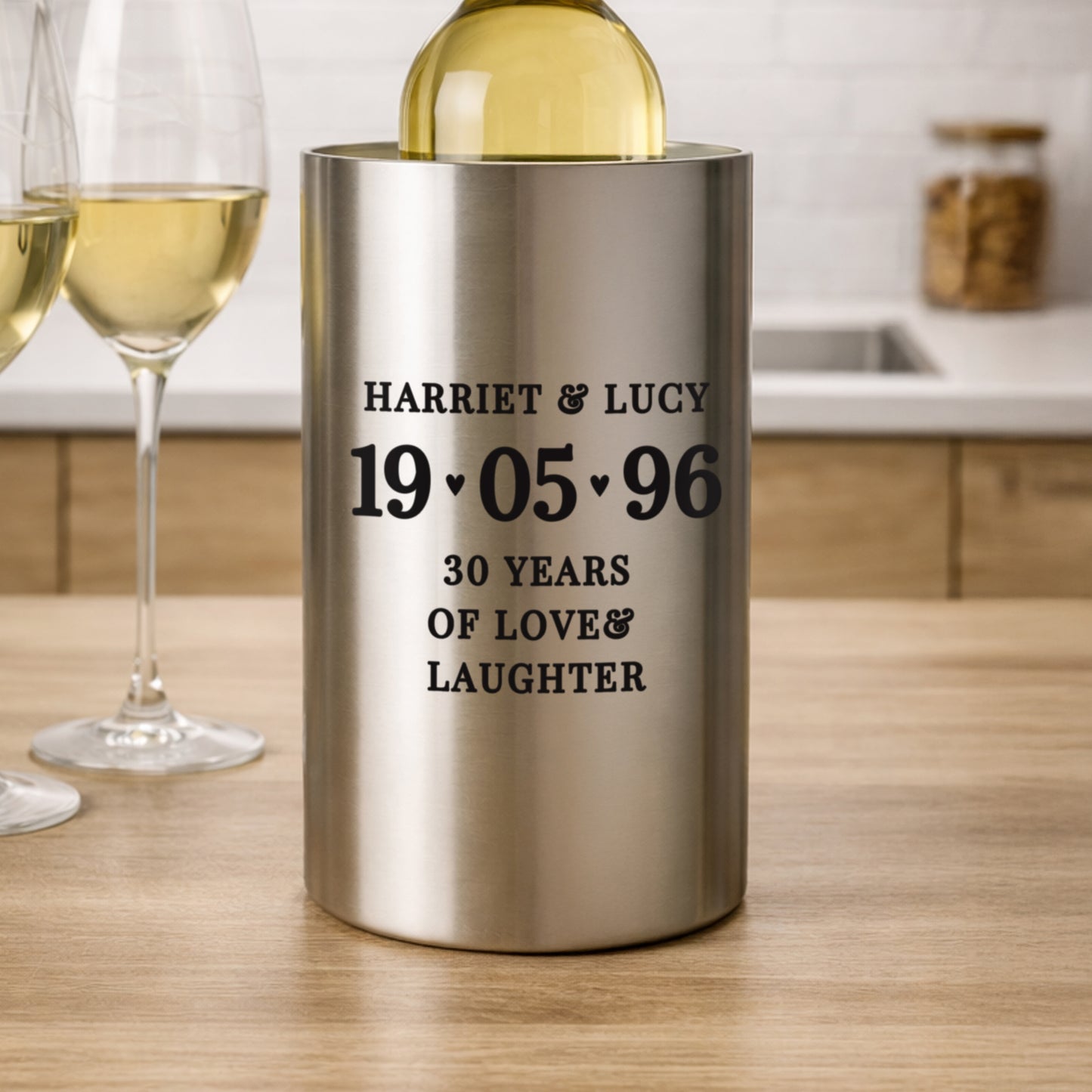 Personalised Big Date Wine Cooler - image 2