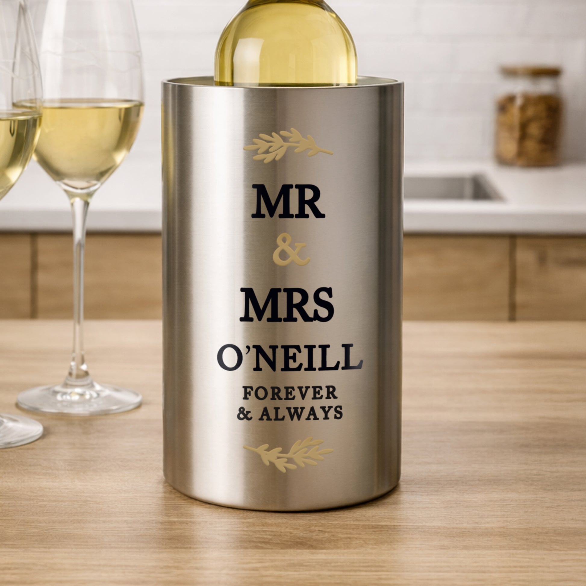 Personalised Couples Wine Cooler from Heartfelt Gifts