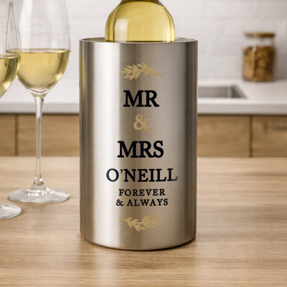 Personalised Couples Wine Cooler from Heartfelt Gifts