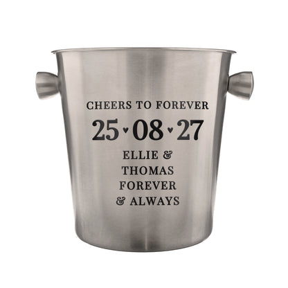 Personalised Big Date Stainless Steel Ice Bucket - image 5