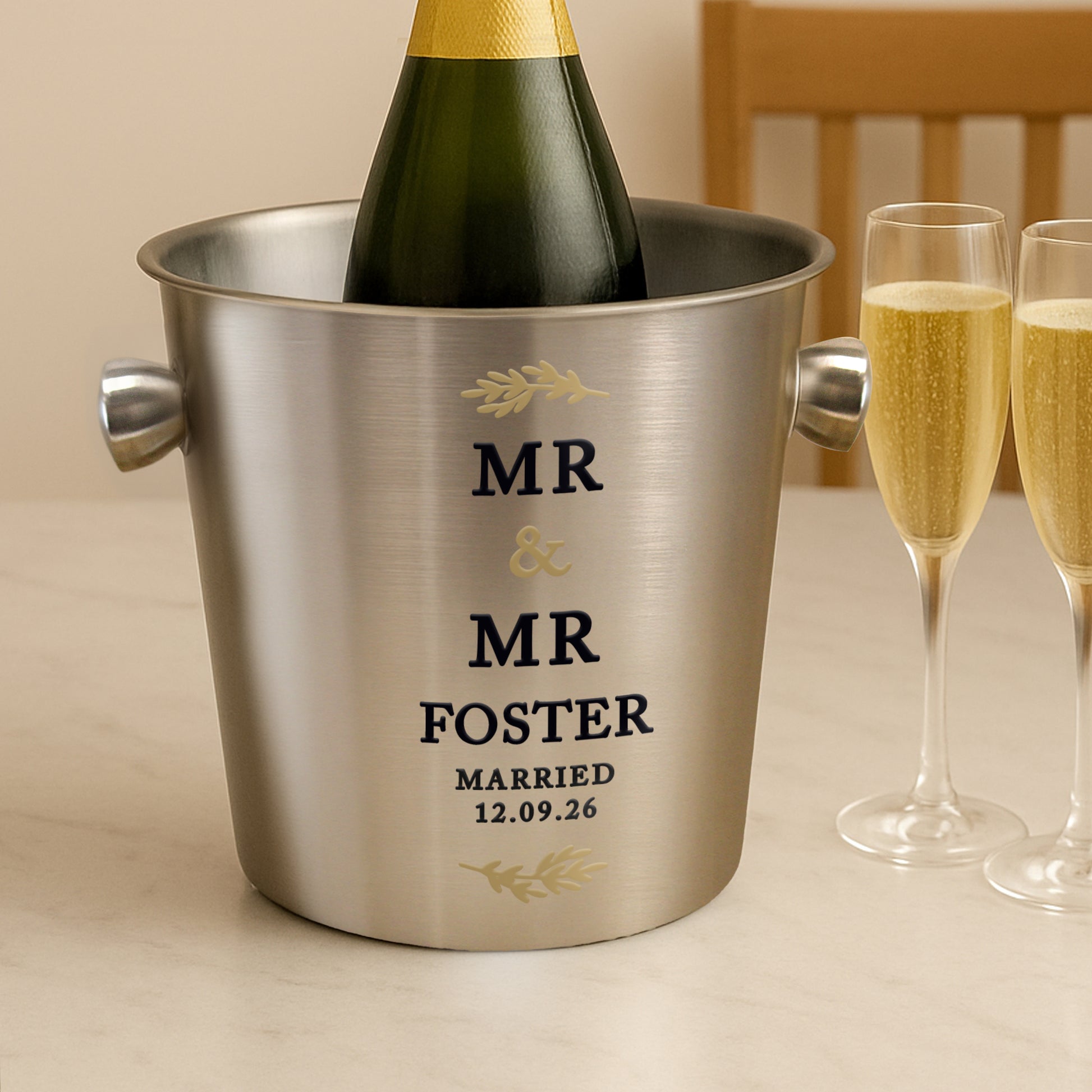 Personalised Couples Stainless Steel Ice Bucket - image 3