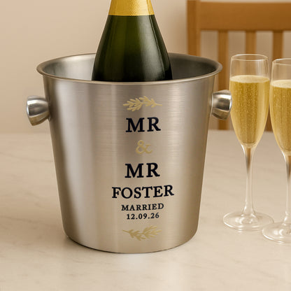Personalised Couples Stainless Steel Ice Bucket - image 3
