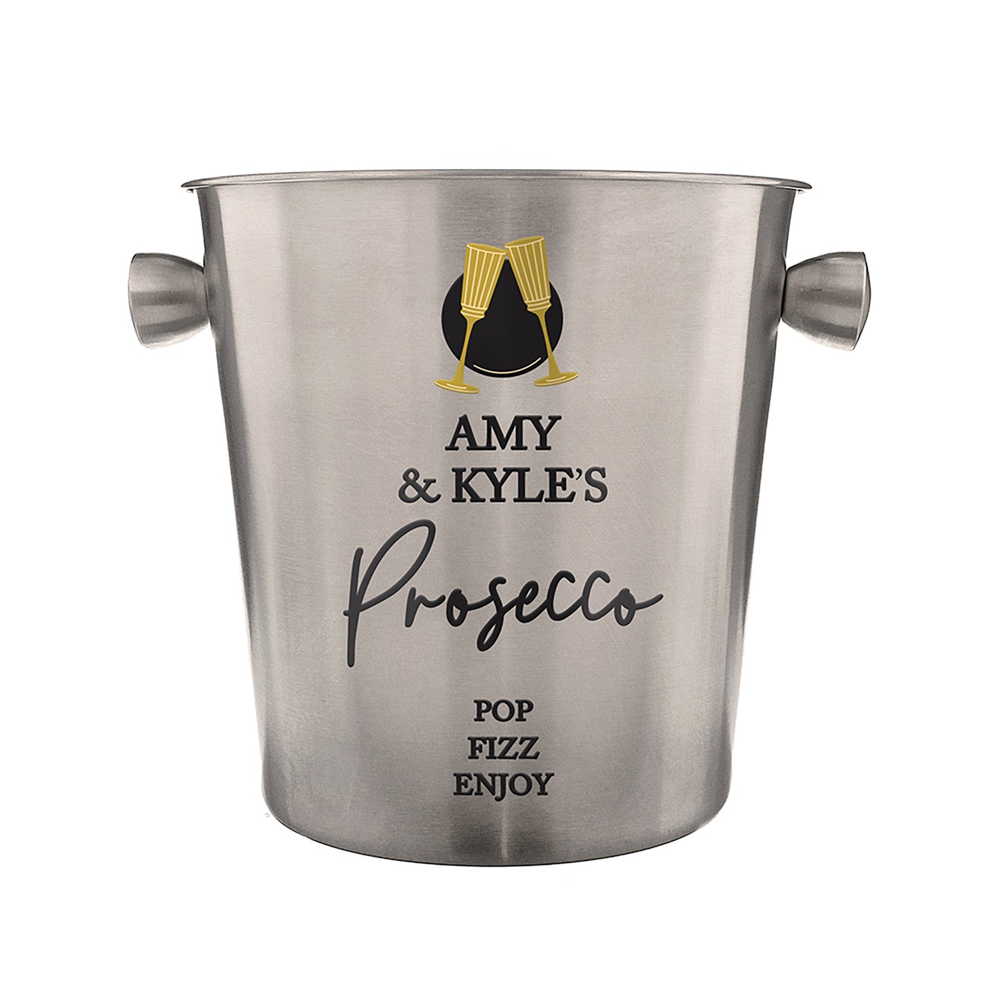 Personalised Flutes Stainless Steel Ice Bucket - image 4