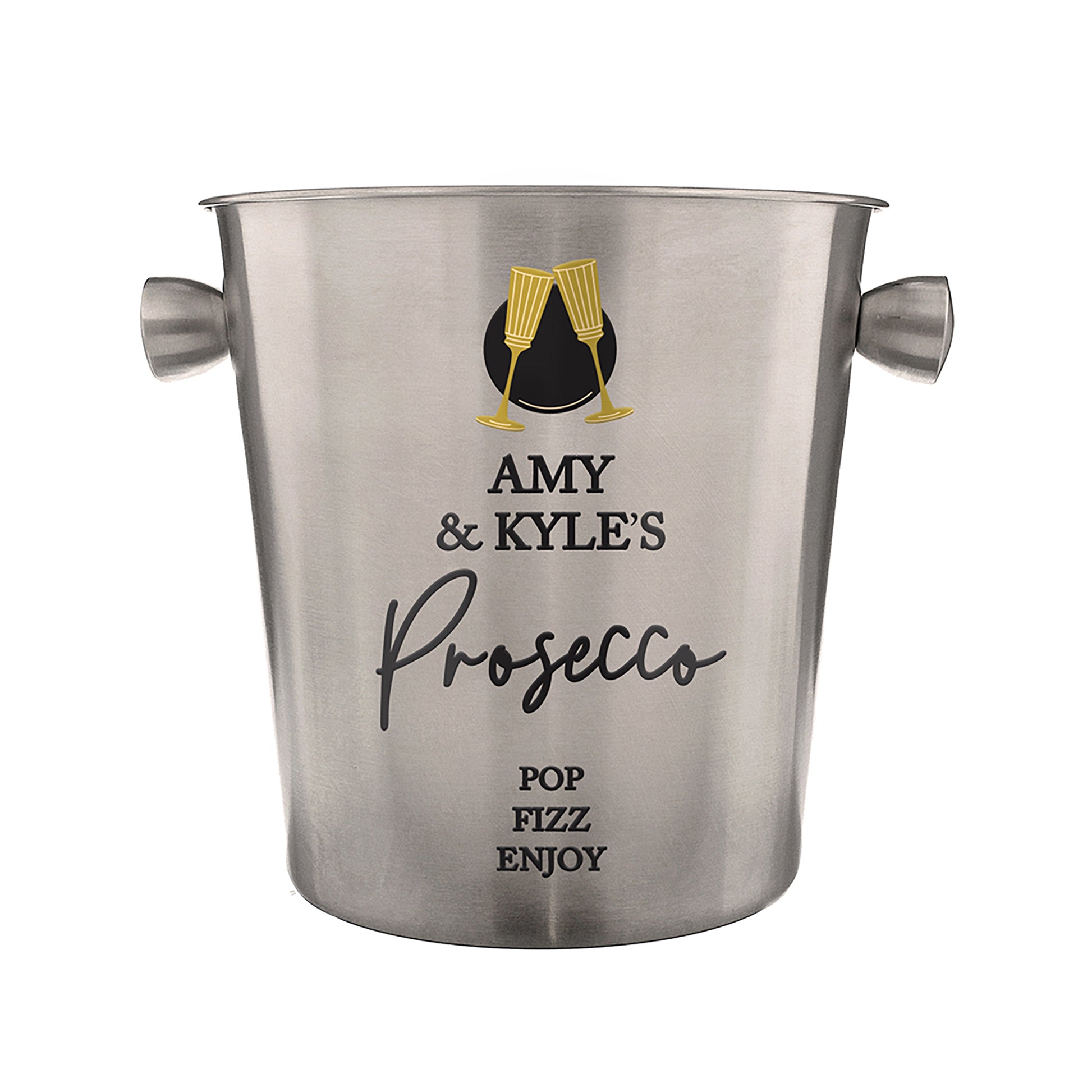 Personalised Flutes Stainless Steel Ice Bucket - image 4